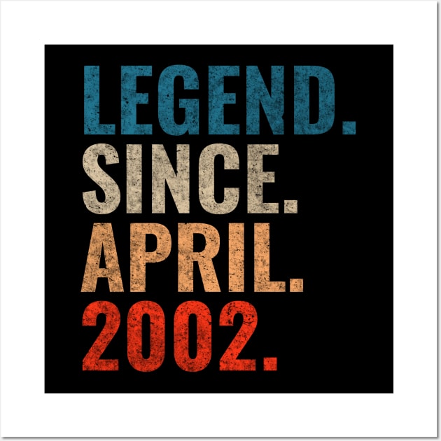 Legend since April 2002 Retro 2002 Wall Art by TeeLogic